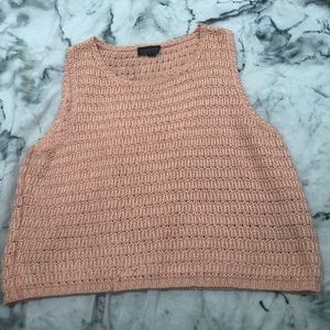 peach knitted top